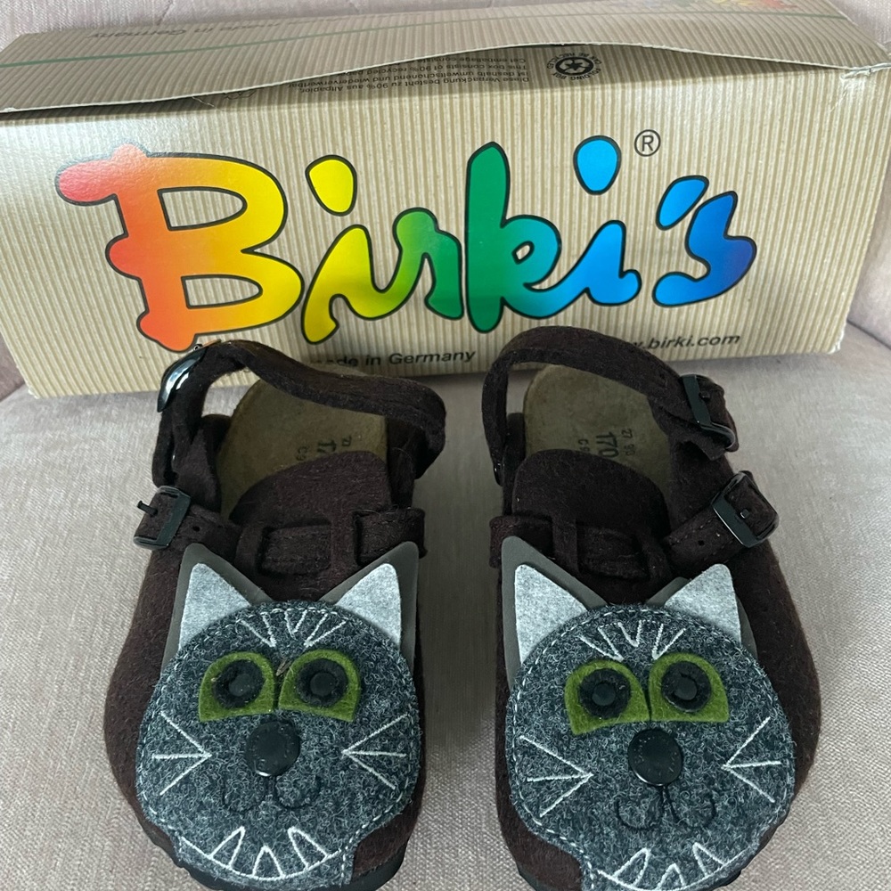 Birkenstock Birki Kav Tiermotiv Cat Clog Shoe. Rare